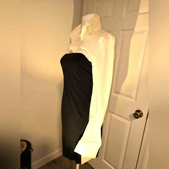 GF FERRE. Stretchy corset cone dress with white blose attached. Size 4 - Picture 4 of 17